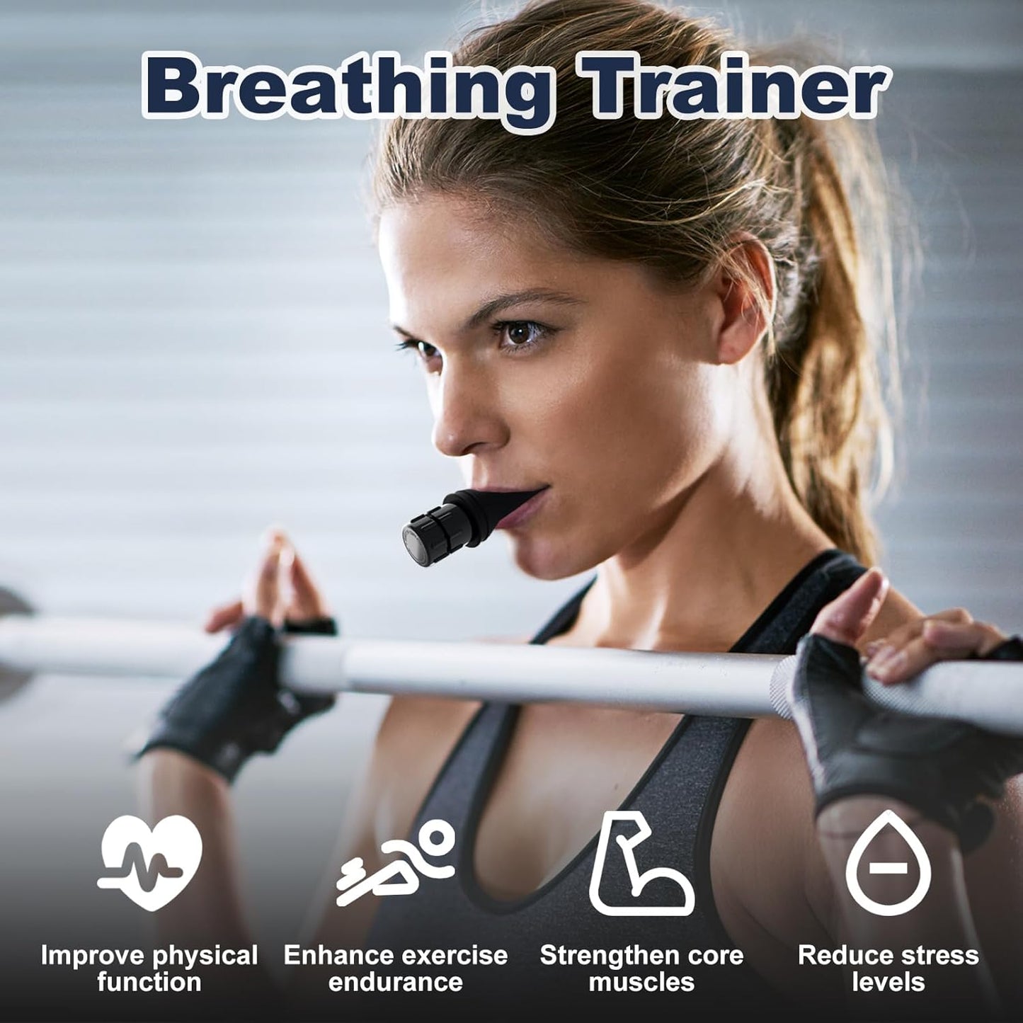 Breathing Trainer - Portable Lung Exerciser and Lung Trainer, Adjustable Resistance Handheld Device for Respiratory Therapy, Ideal for Athletes & Fitness Enthusiasts and Easy to Clean (2PCS)