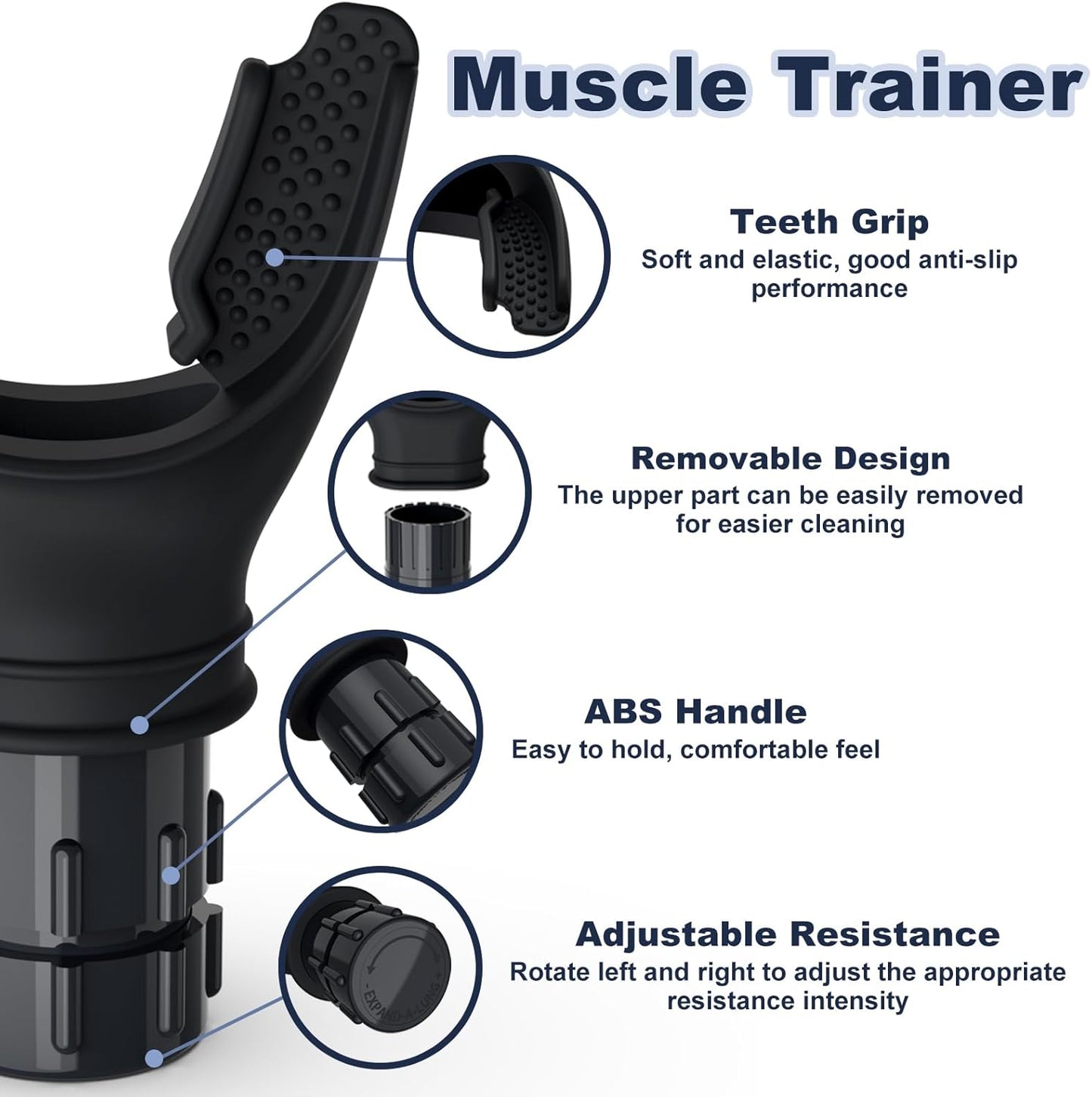 Breathing Trainer - Portable Lung Exerciser and Lung Trainer, Adjustable Resistance Handheld Device for Respiratory Therapy, Ideal for Athletes & Fitness Enthusiasts and Easy to Clean (2PCS)